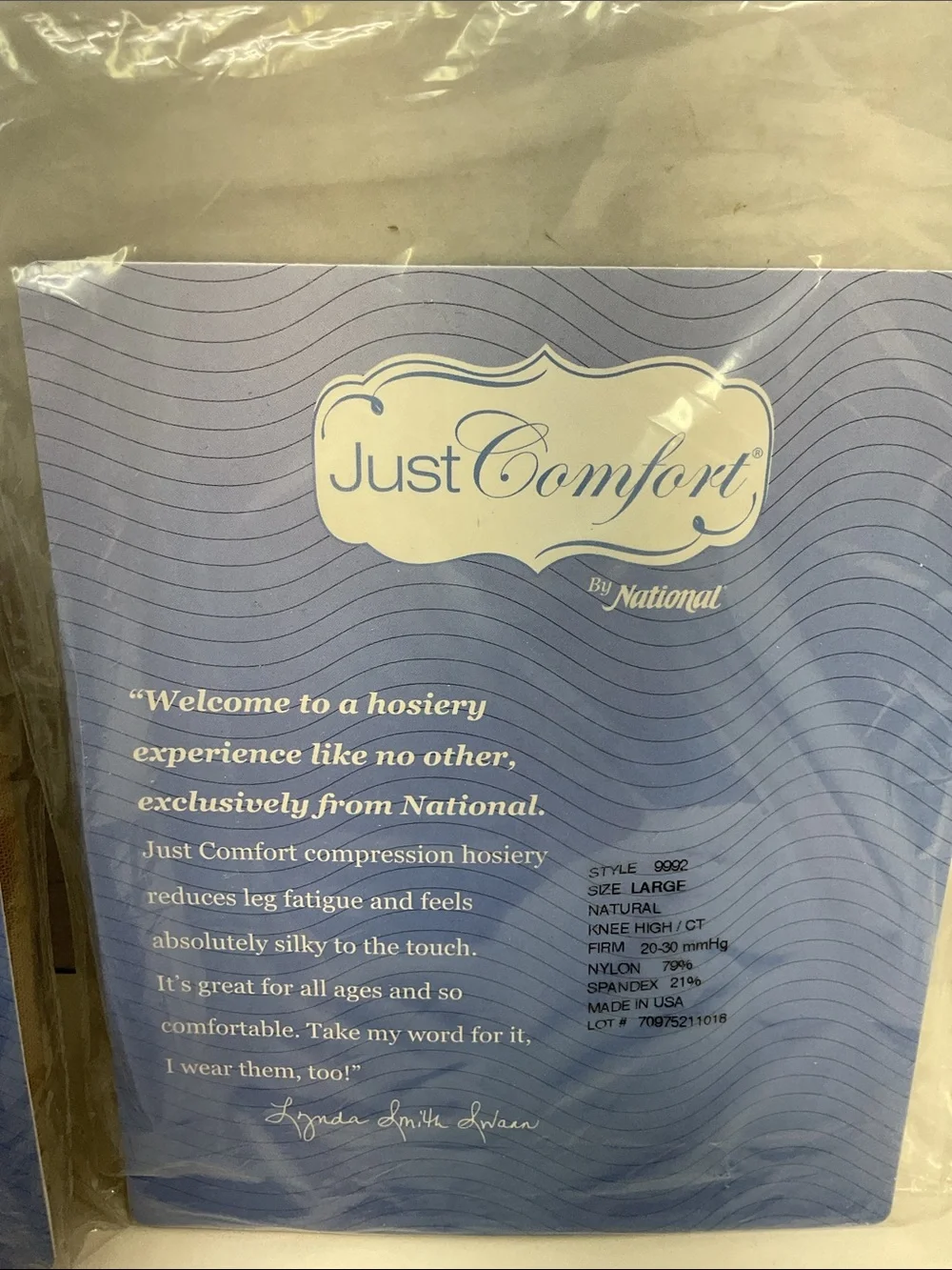 Vintage Just Comfort firm compression knee high Large two packs
